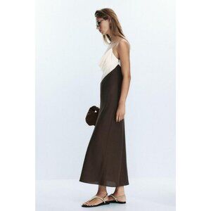 ZARA CONTRAST MIDI DRESS
